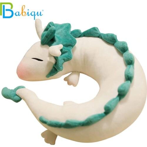 Fashion Cartoon Dragon Anime Miyazaki Hayao Spirited Away Haku Cute U Shape Doll Plush Toys Pillow Dolls Gift for Children&Kids