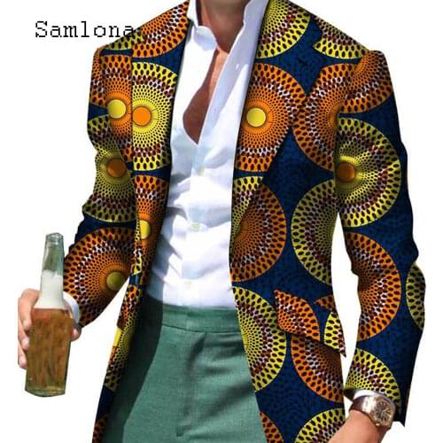 Plus Size 6xl Men Fashion Blazers Lapel Collar Jackets Vintage 3D Print Outerwear Autumn Business Blazers Sexy Men Clothing 2021