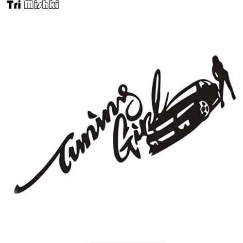 Tri mishki HZX1527 turnning girl car sticker Vinyl Decals Waterproof sticker on Car Body Rear Window