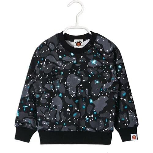 New Kids Boy Girls Cartoon Space Camo Animal Spring Hoodie Tops Sweatershirt Children Pullover Hoodies