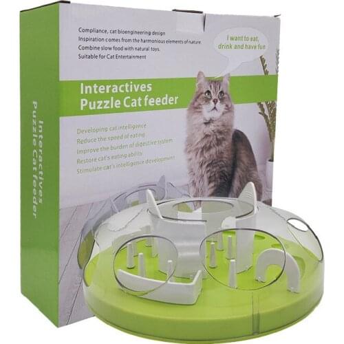 New Pet Cat Maze Slow Food Interactive Puzzle Cat Feeder Cat Food Container