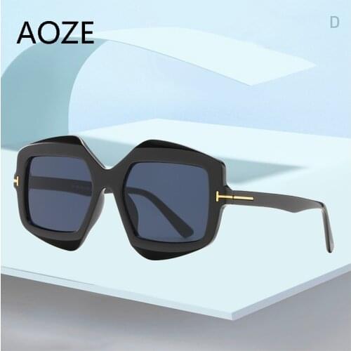 2020 Fashion Oversized Square Tom Sunglasses Women Steampunk Vintage Sun Glasses Woman Trendy Rectangle lunette de soleil femme