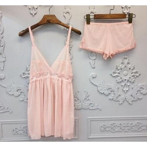 Q3381 # Lace Deep V Strap Vest Blouse Slim Sexy Base