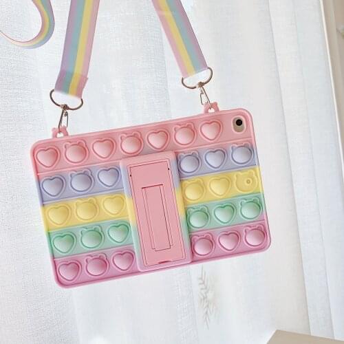 Kids Shockproof Cover with Strap for Samsung Galaxy Tab A7 T500 T505 Silicone Case S6 Lite P610 P615 T510 T515 Cartoon Case