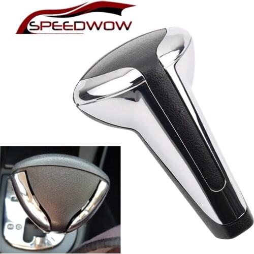 SPEEDWOW AT Gear Shift Knob Chromed Car Shift Lever Knob For Citroen C4 Triumph Sega Car Gearshift Shifter Lever Arm Pen POMO
