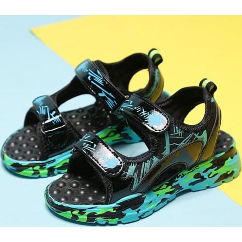 Boys sandals 2020 new summer childrens soft bottom non-slip sandals childrens big children boys beach shoes