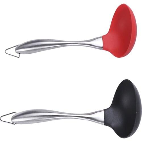 Silicone Wheat Straw Soup Spoon Hosehold Long Handle Porridge Spoon Rice Ladle Tableware Meal Dinner Scoops Kitchen Tools