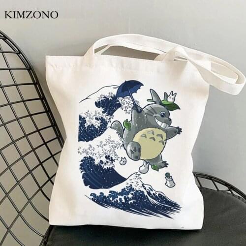 Totoro shopping bag eco jute bag bolsas de tela shopper canvas shopping bag reciclaje shoping ecobag sacolas