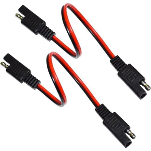2PCS 18AWG 30CM SAE to SAE Extension Cable Quick Disconnect Wire Harness SAE Connector