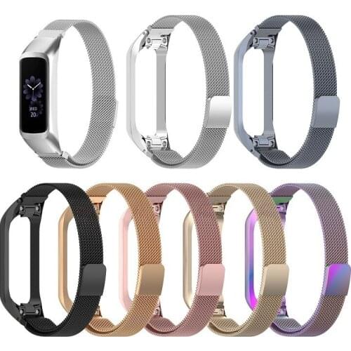 Smart Wristband Magnetic Metal Strap for Samsung Galaxy Fit2 Sm-R220 Bracelet Stainless Steel Wrist Strap Smart Accessories