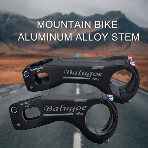 BALUGOE Bicycle Stem Corrosion Resistance Installed Easily Matte Texture Fadeless Mountain Bike Short Handlebar Stem