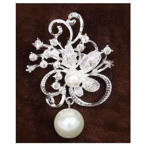 Pearl Rhinestone Brooch Jewelry For Women/men Fashion Jewelry Brooch Pins Metal Scarf Wedding Gift Diy Jewellery Accessories