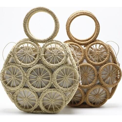 Women Handbag Woven Straw Bag Holiday Beach Bags