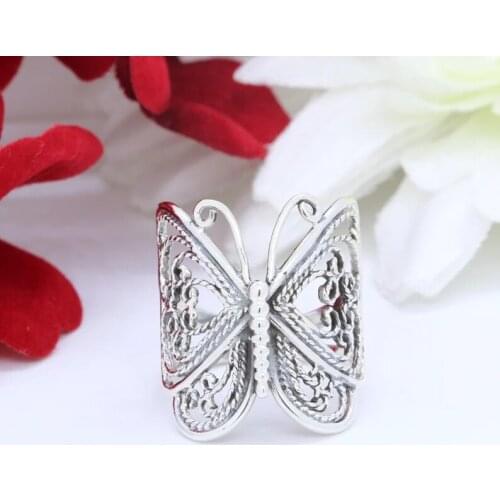 2020 New Fashion Hollow Butterfly Rings for Women Punk Silver Color Alloy Ring Statement Girls Friendship Jewelry Birthday Gift