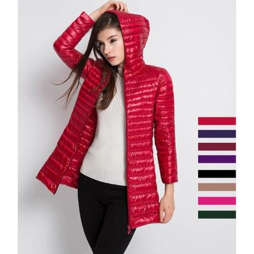 Winter Ultra Light Long Womens Down Jacket Plus Size 4XL Duck Down Coat Jacket Slim Hooded Parkas Women Feather Jacket Warm Coat