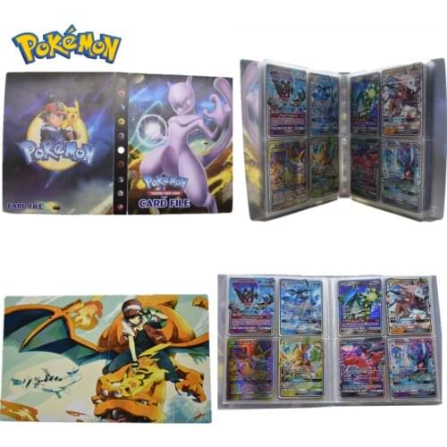 144Pcs Pokemon Holder Pikachu Album Toys Collections Pokemones Cards Album Book Top Loaded List Charizard Toys Gift for Children