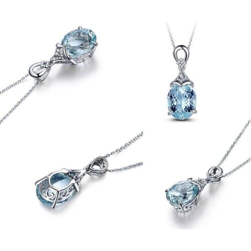 2019 Glitter Water Drop Rhinestone Pendant Chain Necklace Women Banquet Jewelry Gift