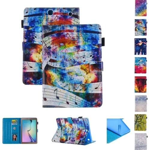 For tablet Samsung Galaxy Tab A 8.0 T350 T351/T355/P350/SM-T355 Case Leather Wallet Shell Tablet Stand Cover Card Tablet Holder