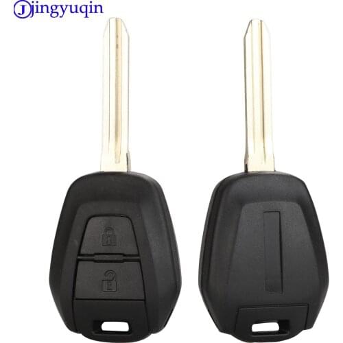 Jingyuqin 2 Buttons Ignition Key Shell Case fit for Isuzu D-Max TOY43 Blade Key Cover Replacement