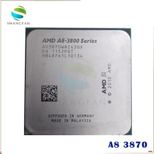 AMD A8 Series A8 3800 A8 3870 A8-3870 3GHz 100W Quad-Core CPU Processor AD3870WNZ43GX A8 3870K Socket FM1/ 905pin