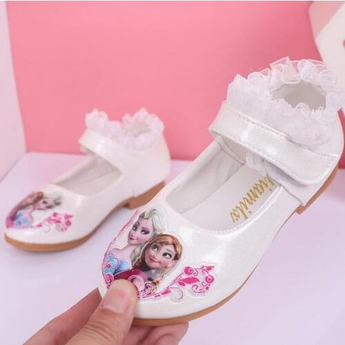 Disney New Kids frozen white Casual Shoes girls Sofia princess soft cartoon shoes Childrens Party Sneakers