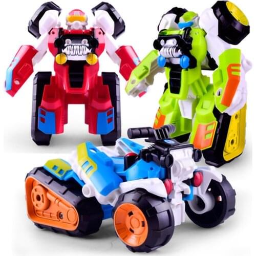 Figure One-step Deformation robot model toy car auto children Beach motorcycle cartoon cute Vehicle gift birthday kids boys