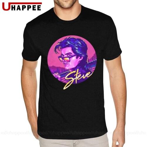 3XL Stranger Things Steve Harrington T-Shirts Mens Grunge Style Short Sleeves Cotton Couple Shirts Matching 90s Clothing