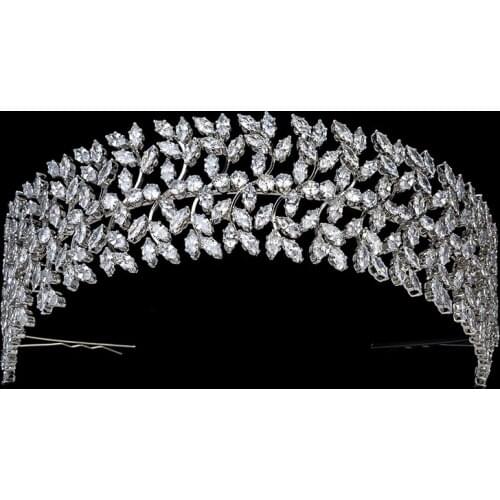 Tiaras and Crown HADIYANA Leave Shapes Vintage Women Wedding Wedding Hair Accessories Gorgeous Headband BC5765 Corona Princesa