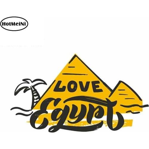 HotMeiNi 13cm x 7.3cm for Love Egypt Funny Car Stickers Vinyl Sunscreen RV VAN Fine Decal JDM Car Accessories Logo Cartoon