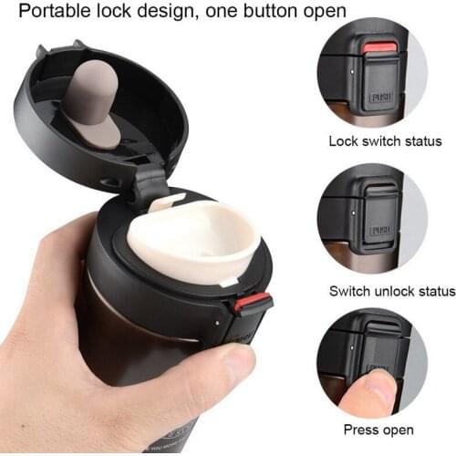 380ml Coffee Mug Thermocup Double Wall Stainless Steel Vacuum Flasks Car Thermo Travel Mug Portable Drinkware Coffee Tea Cup Hot