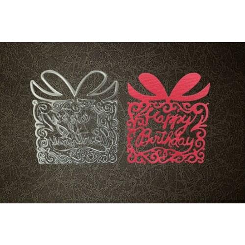 Metal happy birthday gift Cutting Dies Stencils for DIY Scrapbooking photo album Decorative Embossing DIY Paper Cards