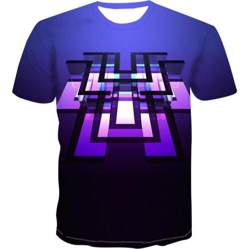 2020 3d T -Shirt Men 'S T -Shirt 3d Printing Color Letter Printing Simple Fashion Geometric T -Shirt S -6xl