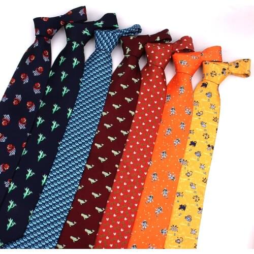 Aniaml Print Ties For Men Wome Printted Classic Tie Casaual Mens Ties Cartoon Tie Fashion 9 CM Width Necktie For Wedding Party