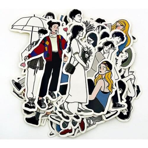 51PCS Happy life for girls Stickers Crafts And Scrapbooking stickers kids toys book Decorative sticker Cup notebook