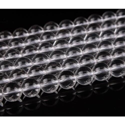 Natural Clear Crystal Gemstone Transparent Clear Quartz 4 6 8 10 12mm Beads Accessories For Necklace Bracelet DIY Jewelry Making