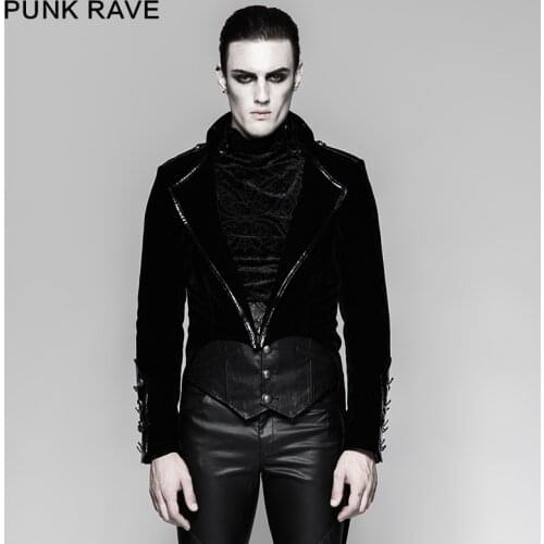 New design! Punk rave rock Military Uniform Gorgeous Swallow-tail Mens Jacket Coat Y737,Retro party clothing