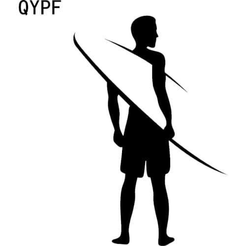 QYPF 11*16.3CM Fashion Ocean Surfing Wave Hawaii Decor Car Sticker Extreme Movement Vinyl Decals C16-0735