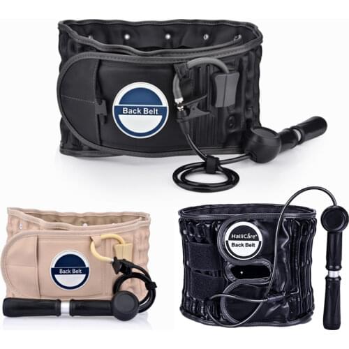 Inflate Lumbar Decompression Waist Belt Spin Traction Health Physio Back Support Brace Pain Relief Spine Back Posture Correction
