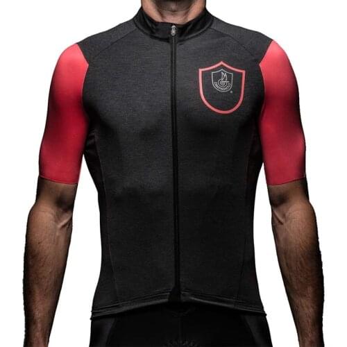 Runchita Men Cycling Jersey Short Sleeves Tops Bicycle Retro MTB Downhill Shirt Road Bike Team Autumn Sports Men Clothing