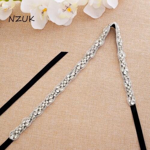 Crystal Wedding Belts Satin Rhinestone Wedding Dress Belt Wedding Accessories Bridal Ribbon Sash Belt Y132S
