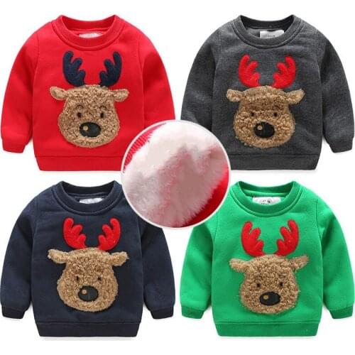 2020 Sweatshirts Baby Boys Girls Thicken Toddler Kids Sweatshirts Childrens O Neck Long Sleeves Cartoon Hoodies Clothes DE9