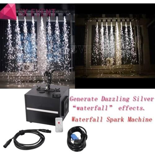 Waterfall cold spark machines wireless control hang upside down cold spark fireworks machine safety use indoor wedding fireworks
