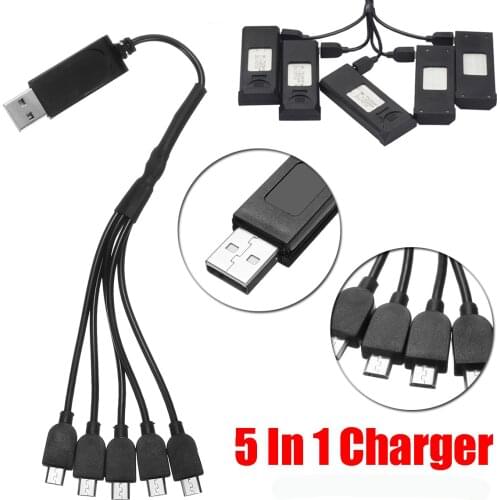 5-in-1 Multi-Charging USB Cable For XS809S SG700 YH-19HW RC Quadcopter Drone Battery Charger USB Charger Cable Spare Part