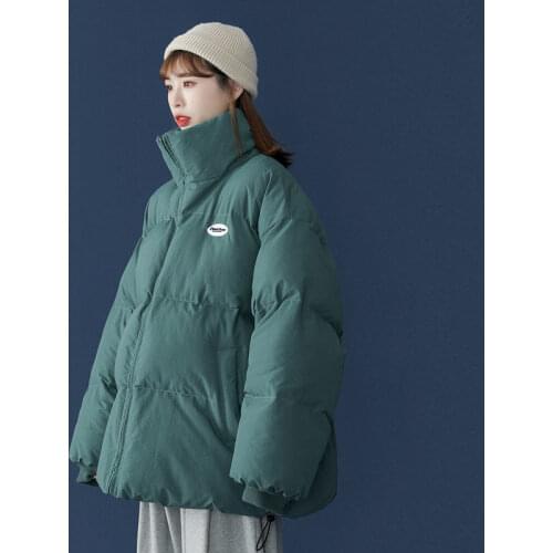 2021 New Winter Parkas Short Women Jacket Oversized Stand Collar Cotton Padded Female Thick Warm Coat Loose Student Snow Outwear