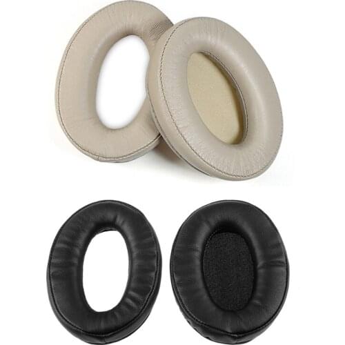 1 Pair Noise Isolation Memory Foam PU Leather Cover for So-ny WH-1000XM4 Headset Earpad Cover Sleeve Pillow