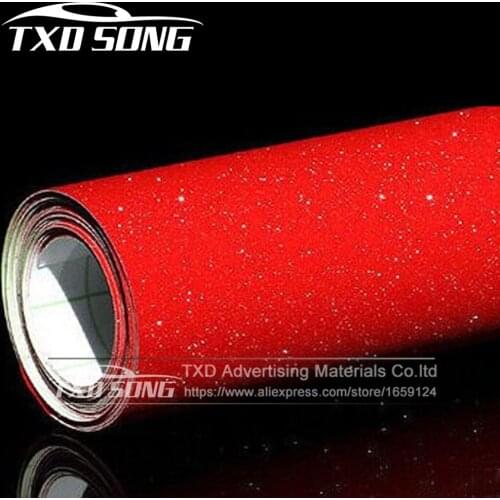 10/20/30/40/50/60X152CM/Lot Red Matte Sparkle Flash Glitter Wrap Vinyl Stickers sanding pearl sticker brilliant diamond vinyl
