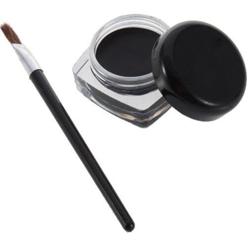 2021 Hot Sale Long Lasting Waterproof Convience Black Waterproof Make Up Eye Liner Eyeliner Gel Makeup Brush Makeup Tool TSLM1