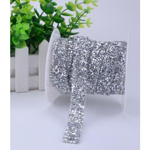 4Yards Beaded Lace Trim Rhinestones Appliques Sewing On Wedding Dresses Belt Sashes Gold Silver Crystal DIY Bridal Accessories