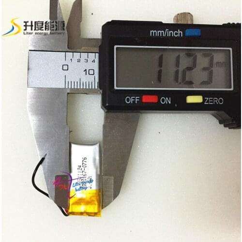501225 511124 501024 3.7V 110mAh lithium polymer battery fpr bluetooth China manufacturer
