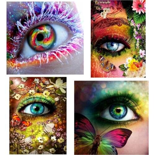 5D diamond painting creative eyes eyeball diamond embroidery stickers diamond mosaic home decoration DIY handmade Christmas gift